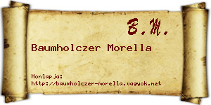 Baumholczer Morella névjegykártya